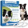 Wansiven Collare antipulci per cani, collare antipulci regolabile con oli essenziali, protezione 12 mesi, 65 cm