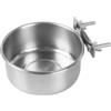 MiOYOOW Ciotole per Pappagalli, Ciotola Mangiatoia per Acqua e Cibo per Uccelli in Acciaio Inossidabile, Mangime Distributore per Parrocchetto, Pappagallo, Ara, Calopsitta