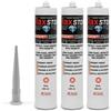 Raxit RAXSTOP Sigillante Poliuretanico 3 x 300 ml per Esterni | Sigillante Flessibile con Particelle di Diamante, Quarzo & Acciaio - Per Crepe, Giunti, Passaggi Cavi & Tubi