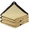 NOWORO Telone Ombreggiante per Esterno, Panno Ombreggiante con Occhielli, Telo Ombra Giardino, Fiori Balcone Rete Ombreggiata Anti-UV 90% Tenda da Sole 1x2m/2x2m/2x3m/3x4m/3x5m/4x4m/4x6m ( Color : Beige , Si