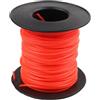 Hasaller Filo rotondo per decespugliatore, 2,7 mm, 50 m, in nylon, arancione, per tagliare l'erba, adatto a benzina elettrica per decespugliatori, cura del giardino