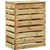 vidaXL Compostiera da giardino a listelli Verde 110 x 58 x 113 cm, Compostiera in legno impregnato, cassetta in pino, attrezzatura per trasformare l'organico in giardino