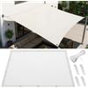 AJALGZ Telo Ombreggiante 0.6x1.8m Rettangolo, Tenda da Sole Esterno Rettangolare, Protezione UV Al 95% Vela Parasole Resistente e Idrorepellente, Copertura per Gazebo, Pergola, Veranda e Campe, Bianco