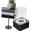 Générique Tischfeuerstelle Gas - Tragbarer Kaminofen Für Terrazza Outdoor Camping | Metall Edelstahl Abs Mit 0,24l Tank, 1270g Gewicht, Kompakte Größe 29x16cm, Propanfeuerstelle Für Hinterhof