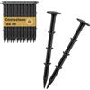 BAKOKI 50 ancoraggi a terra in plastica, 15 cm, diametro 3 cm, per piante infestanti, tenda, campeggio, fissaggio extra forte, picchetti UV, struttura a coste, ardiglioni, teloni, rete per talpe