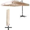 Yellowshop - GARDA Ombrellone giardino decentrato mt 4x3 struttura in alluminio Antracite con sacca di protezione esterno arredo piscina, terrazzo Beige