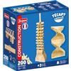 JEUJURA - TECAP Classic - Gioco di costruzione in legno - 200 pezzi - Gioco per bambini dai 3 anni - Gioco di equilibrio creativo - Modelli inclusi - Made in France - 8302