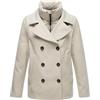 Marikoo Aylaraa cappotto corto da donna con collo staccabile, Pearl grey,