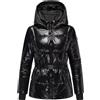 Navahoo EISGLANZ giacca invernale con cappuccio da donna, nero,