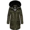 Navahoo Tiniis giacca invernale con cappuccio da donna, Dark olive,