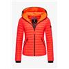 Navahoo Kimuk giacca mezza stagione da donna con cappuccio, Neon coral,