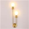 Comely Lampada da Parete Interno Oro, 2 Luci E27 Applique da Parete
