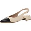 Tamaris décolleté slingback da donna con tacco a blocco beige 39 EU