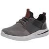 Skechers Delson 3.0 Cicala, Scarpe da ginnastica Uomo, Grigio Nero Maglia A Maglia W Sintetico, 39.5 EU