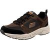 Skechers Uomo Oak Canyon Trainers, Chocolate Leather/Pu/Mesh/Black Trim, 40 EU