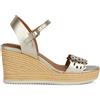 Geox Sandalo da donna D Ponza A Wedge, Lt Gold., 35 EU