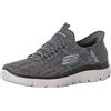 Skechers Uomo Summits Key Pace Slip-In ALLENATRICE, Charcoal Mesh/Black Trim, 45.5 EU