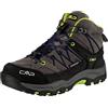 CMP Kids Rigel Mid Trekking Shoes Wp, Scarpe da trekking Unisex - Bambini e ragazzi, Graffite Marine 35UD, 32 EU
