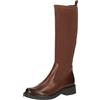 CAPRICE Donna Stivali con Tacco Alti al Ginocchio con Cerniera, Marrone (Cognac Comb), 38,5 EU