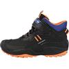 Geox J New Savage Boy B A, Scarpe a Collo Alto Bambini e ragazzi, Black Orange, 25 EU