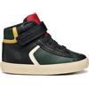 Geox B Gisli Boy, Scarpe da Ginnastica Bimbo 0-24, Black Dk Green, 20 EU