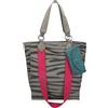Fritzi aus Preussen Fritzi Izzy02 Canvas Zebra Wild Shopper Donna Grande Borsa Tote in Cotone con Custodia Occhiali Rimovibile Vegan Stampa Zebra per Spiaggia Città Festival Mare 39 x 32 x 11 cm, Verde