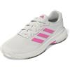 Adidas Gamecourt 2.0 Tennis Shoes, Scarpe da Tennis Donna, Core White Lucid Pink Core Black, 44 2/3 EU