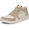 ARA Women Roma Sneaker, Shell Cream Platinum, 42 EU Weit