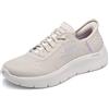 Skechers Donna Go Walk Flex Grand Entry Trainers, Off White Textile/Trim, 37 EU