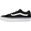 Vans Ward, Sneaker Uomo, Suede Canvas Black White, 40 EU