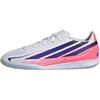 adidas Unisex - Bambini e Ragazzi F50 Hyperfast Club Indoor Football Kids Shoes, Ftwr White/Solar Purple/Solar Turbo, 30 EU