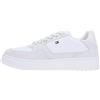 Tommy Hilfiger Donna Sneakers Court Leather con Lacci, Bianco (White), 41