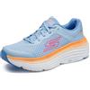 Skechers Donna Max Cushioning Endeavour Canova Trainers, Blue Synthetic/Orange Trim, 41 EU