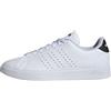 adidas Uomo Advantage 2.0 Shoes, Cloud White/Core Black/Legend Ink, 42 EU