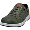 bugatti Uomo Sneaker Casual con Cerniera, Suola Resistente, Verde Scuro, 45 EU