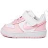 Nike Court Borough Low RECRAFT (TD), Sneaker per Bambini e Ragazzi, Bianco(White/Pink Foam), 21 EU