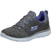 Skechers Donna Summits Quick Getaway Scarpe da ginnastica, Charcoal Mesh/ Purple Trim, 39 EU