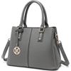 Miss Lulu Borsa a Mano Donna Nero Medie, Borse Tracolla PU Pelle, Tote Spalla Bag Eleganti, Tracolla Regolabile per Viaggi, Università e Lavoro