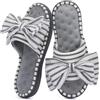 ULTRAIDEAS - Pantofole da donna con punta aperta, in memory foam, con suola interna in gomma antiscivolo, Grigio (grigio), 38/39 EU