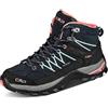 CMP Rigel Mid Wmn Trekking Shoes Wp, Scarpe da trekking Donna, B Blue Giada Peach, 37 EU