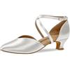 Diamant Donne Scarpe da Ballo/Scarpe da Sposa 107-013-092 - Raso Bianco - 4,2 cm Spanish [UK 3]
