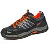 CMP Kids Rigel Low Trekking Shoes Kids Wp, Scarpe da trekking Unisex - Bambini e ragazzi, Antracite-Flash Orange, 39 EU