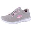 Skechers Donna Summits 12985 Scarpe da ginnastica, Gray Mesh/ Hot Pink Trim, 41 EU