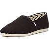 TOMS Recycled Cotton Alpargata, Mocassino Basso Uomo, Black White, 43 EU
