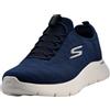 Skechers Gowalk Flex - Scarpe da Ginnastica da Uomo Senza Lacci, Casual, con Schiuma raffreddata ad Aria, Blu Navy/Blu, 11.5 X-Wide