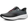 Skechers Uomo Go Golf Mens Waterproof Synthetic Twist-Fit Dial Closure Spike Less Golf Shoe Slip-in ALLENATRICE, Black Twist Fit Laces, 42 EU