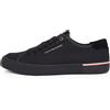 Tommy Hilfiger Uomo Sneakers Vulcanizzate Core Corporate Canvas Profilo Basso, Nero (Black), 40