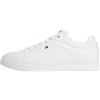 Tommy Hilfiger Donna Sneakers con Suola Preformata Icon Court in Pelle, Bianco (White), 35