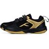 Hundred Court Star Non-Marking Badminton Shoes for Boys (Black/Gold, EU 36/UK 3/US 4) | Lightweight | X-Cushion Protection | Suitable for Indoor Tennis/Squash/Table Tennis/Basketball & Padel