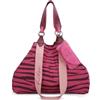 Fritzi aus Preussen Fritzi Izzy Canvas Zebra Pink Shopper Donna Grande Borsa Tote in Cotone con Custodia Occhiali Rimovibile Vegan Stampa Zebra Animalier per Spiaggia Città Festival Mare 36 x 50 x 16 cm, Pink